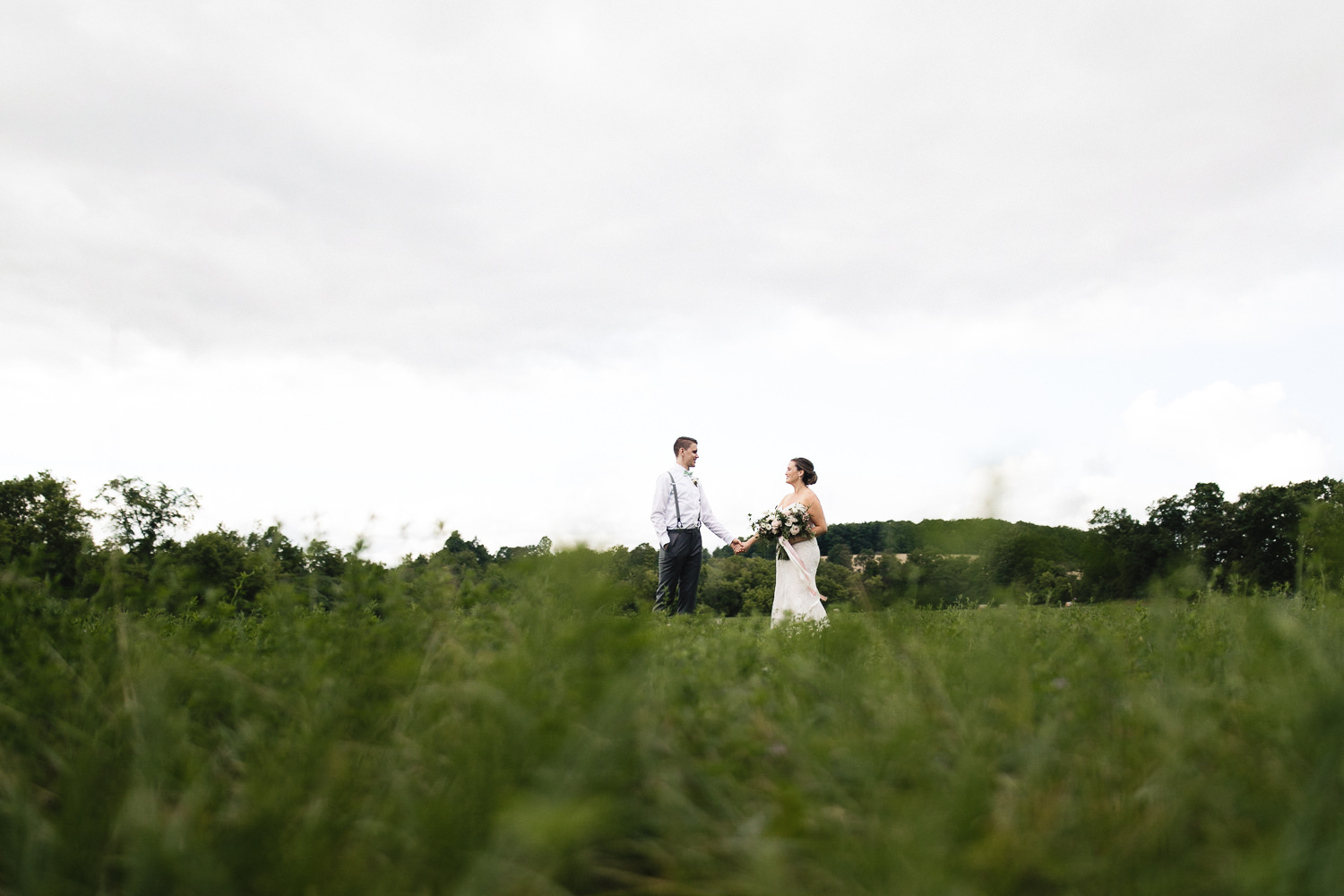 bride and groom portraits century barns